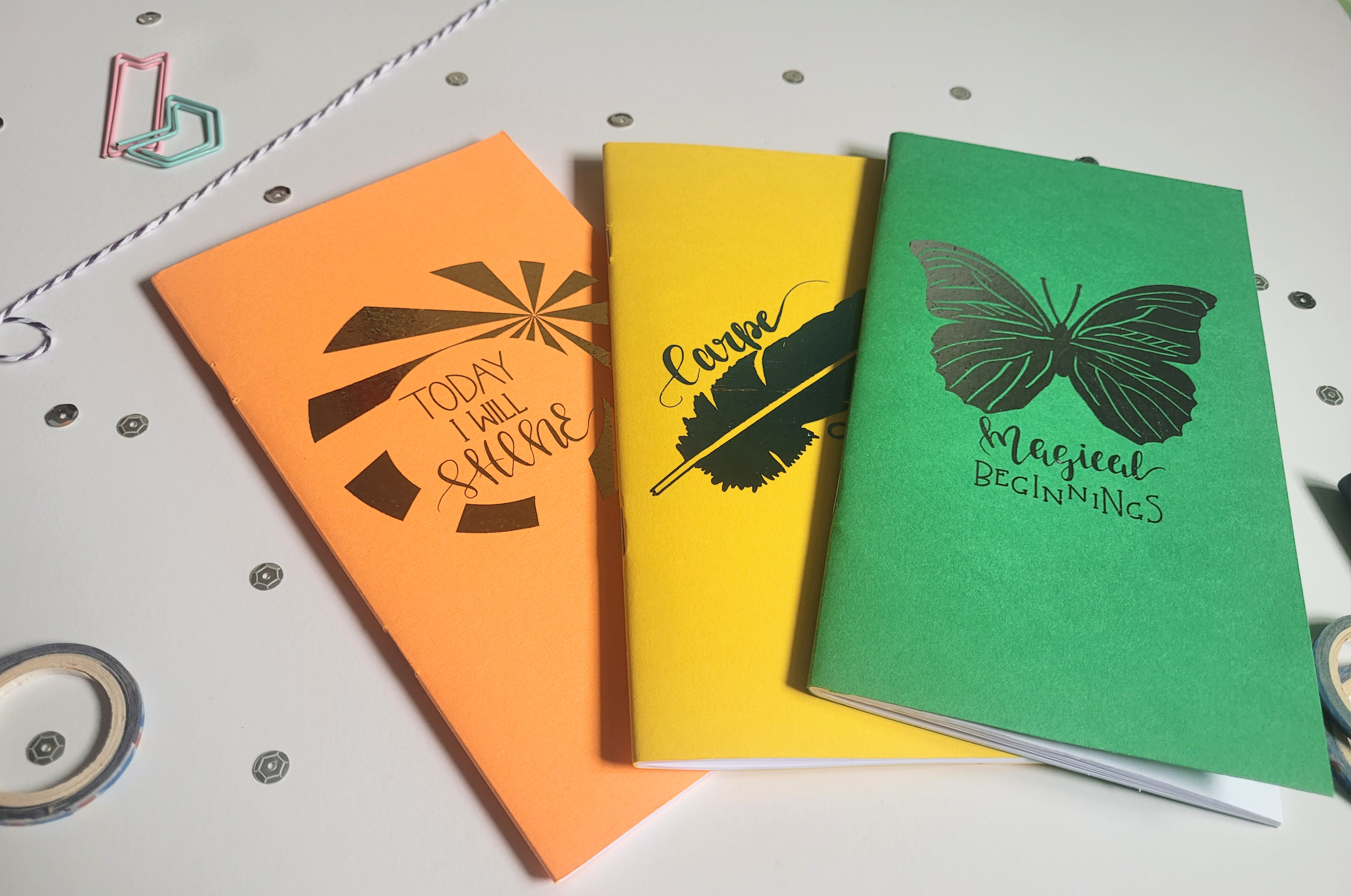 foiled mini notebooks
